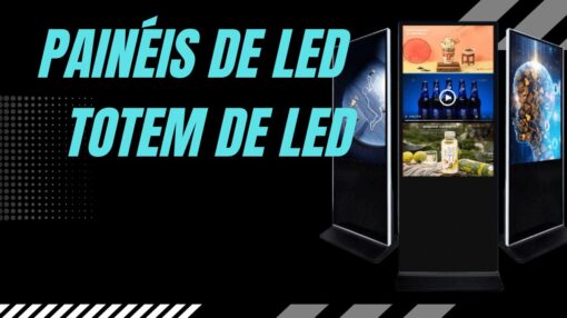 totem de led arte guia comercial
